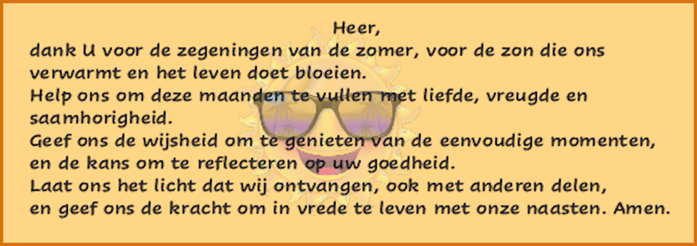 Zomergebed