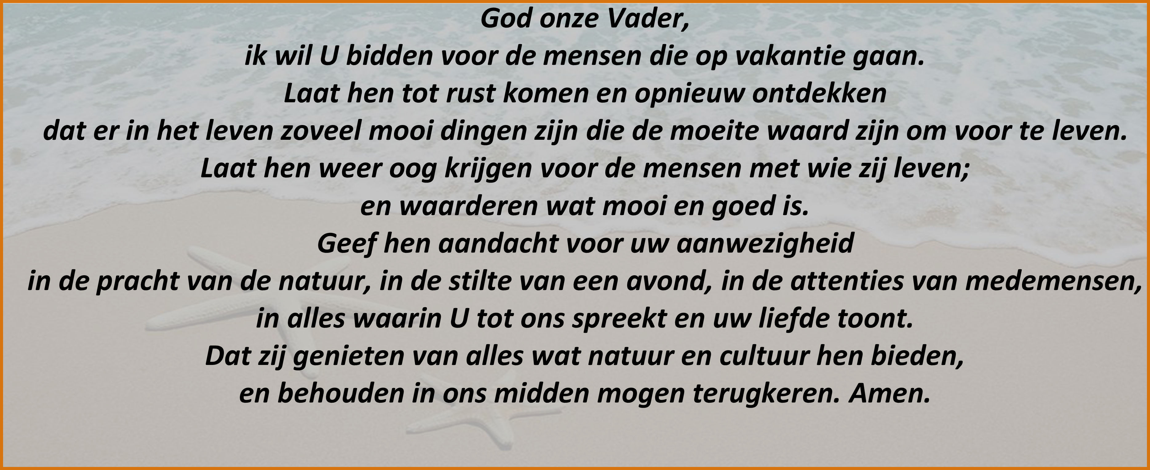 Vakantiegebed